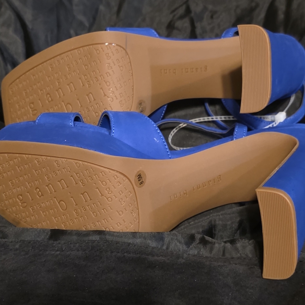 Gianni Bini NEW W/ Tags Royal Blue In Satin Sz 8.5M - Picture 6 of 8